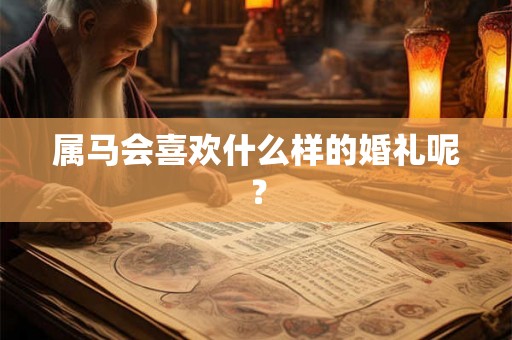 属马会喜欢什么样的婚礼呢？