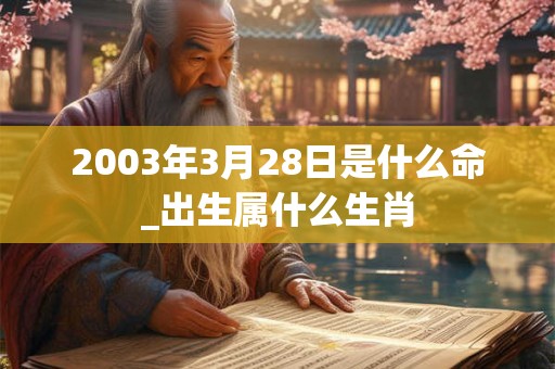 2003年3月28日是什么命_出生属什么生肖
