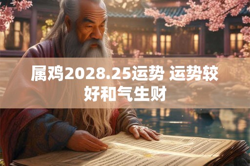 属鸡2028.25运势 运势较好和气生财