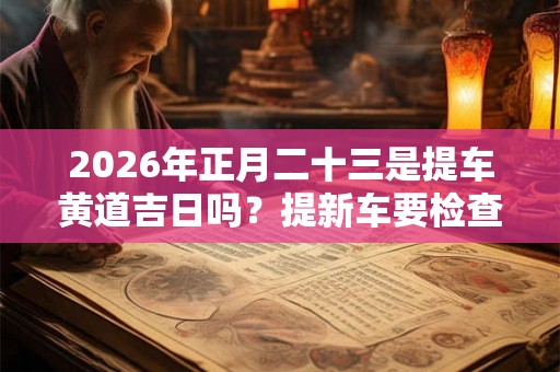 2026年正月二十三是提车黄道吉日吗？提新车要检查什么地方？
