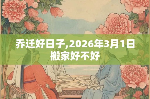 乔迁好日子,2026年3月1日搬家好不好
