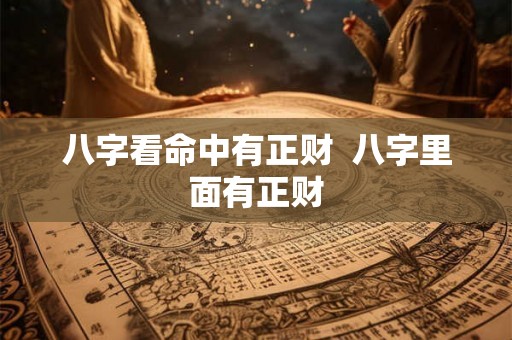 八字看命中有正财  八字里面有正财