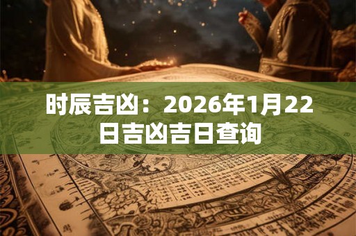 时辰吉凶：2026年1月22日吉凶吉日查询