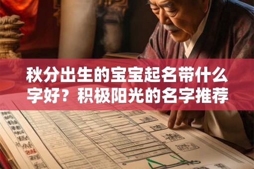 秋分出生的宝宝起名带什么字好？积极阳光的名字推荐！
