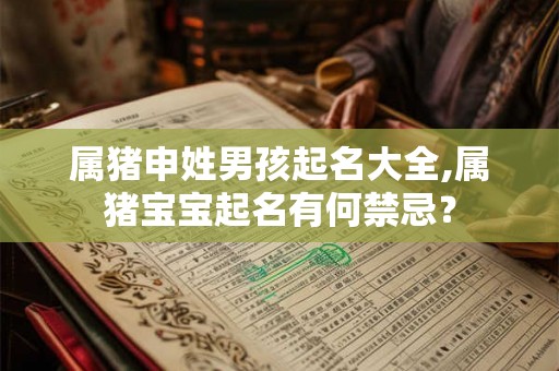 属猪申姓男孩起名大全,属猪宝宝起名有何禁忌？
