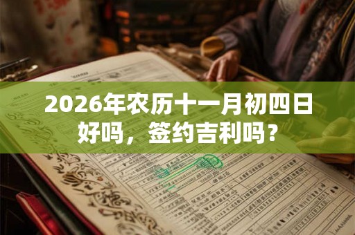 2026年农历十一月初四日好吗，签约吉利吗？