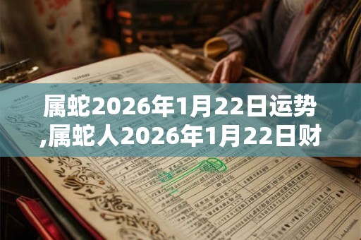 属蛇2026年1月22日运势,属蛇人2026年1月22日财运,生肖蛇2026年1月22日运势