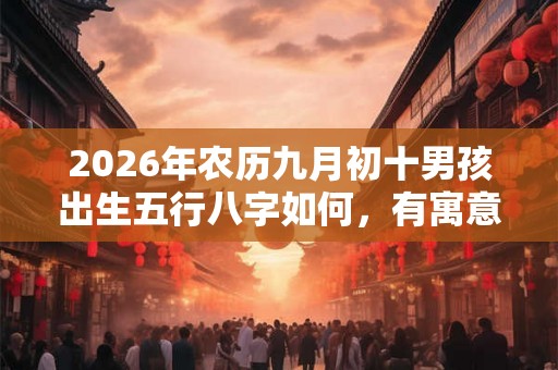 2026年农历九月初十男孩出生五行八字如何，有寓意内涵的名字推荐