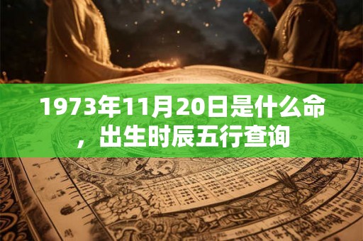 1973年11月20日是什么命,出生时辰五行查询 1973年11月20日是什么命,出生时辰五行查询