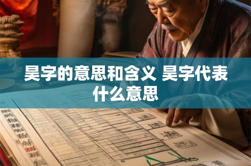 昊字的意思和含义 昊字代表什么意思