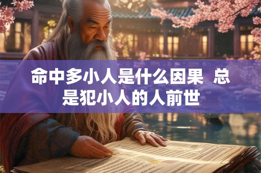 命中多小人是什么因果  总是犯小人的人前世