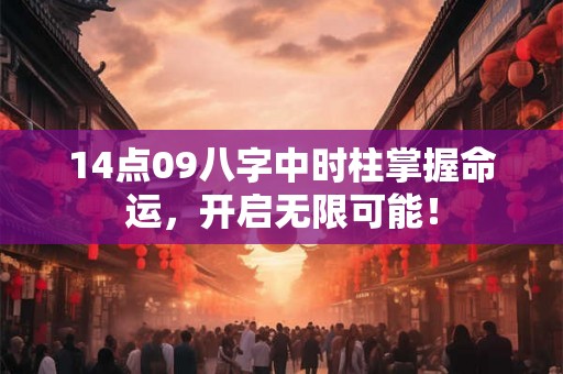 14点09八字中时柱掌握命运，开启无限可能！