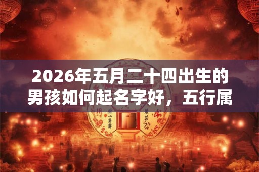 2026年五月二十四出生的男孩如何起名字好，五行属什么