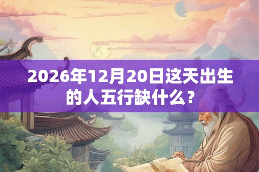 2026年12月20日这天出生的人五行缺什么? 2026年12月20日这天出生的人五行缺什么?