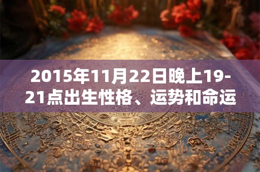 2015年11月22日晚上19-21点出生性格、运势和命运