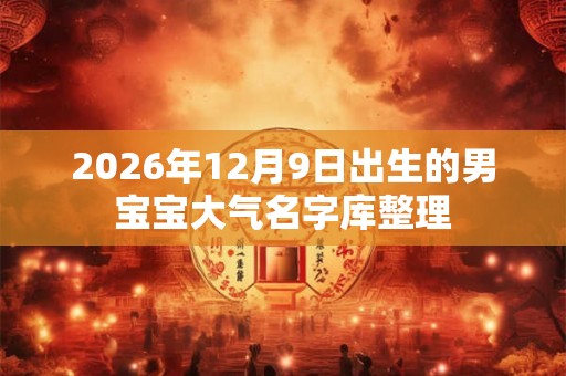 2026年12月9日出生的男宝宝大气名字库整理