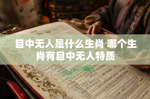 目中无人是什么生肖 哪个生肖有目中无人特质 目中无人是什么生肖 哪个生肖有目中无人特质