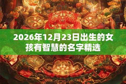 2026年12月23日出生的女孩有智慧的名字精选