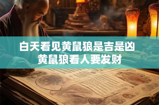 白天看见黄鼠狼是吉是凶  黄鼠狼看人要发财
