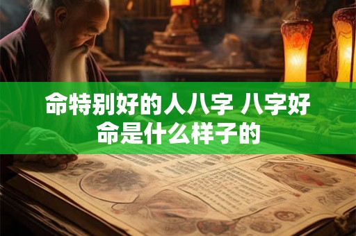 命特别好的人八字 八字好命是什么样子的