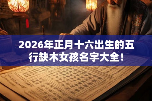 2026年正月十六出生的五行缺木女孩名字大全！