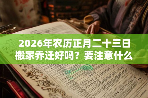 2026年农历正月二十三日搬家乔迁好吗？要注意什么？