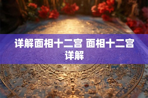 详解面相十二宫 面相十二宫详解