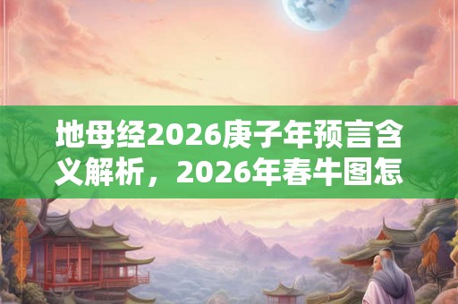 地母经2026庚子年预言含义解析，2026年春牛图怎么看？