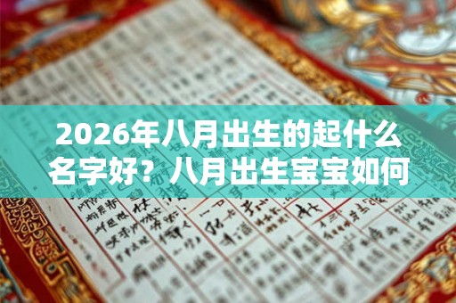 2026年八月出生的起什么名字好？八月出生宝宝如何起名？
