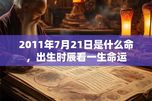 2011年7月21日是什么命，出生时辰看一生命运