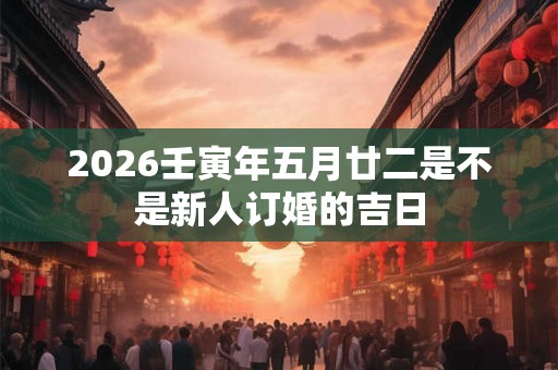 2026壬寅年五月廿二是不是新人订婚的吉日