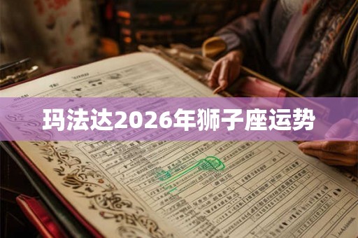 玛法达2026年狮子座运势