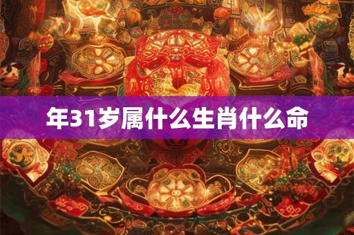 年31岁属什么生肖什么命