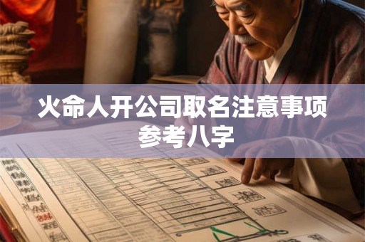 火命人开公司取名注意事项 参考八字
