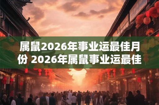 属鼠2026年事业运最佳月份 2026年属鼠事业运最佳月份是哪个