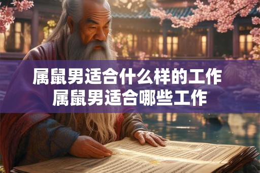 属鼠男适合什么样的工作 属鼠男适合哪些工作