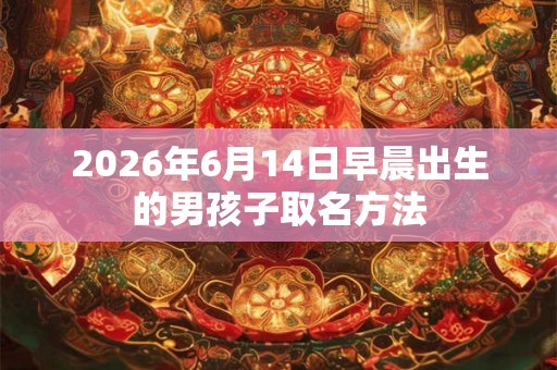 2026年6月14日早晨出生的男孩子取名方法