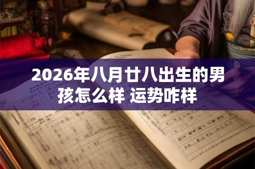 2026年八月廿八出生的男孩怎么样 运势咋样