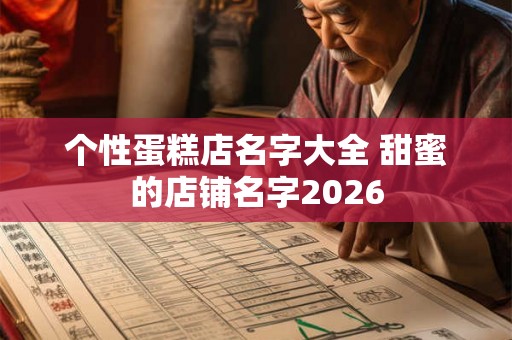 个性蛋糕店名字大全 甜蜜的店铺名字2026 个性蛋糕店名字大全 甜蜜的店铺名字2026