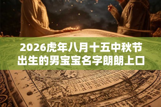 2026虎年八月十五中秋节出生的男宝宝名字朗朗上口 2026虎年八月十五中秋节出生的男宝宝名字朗朗上口