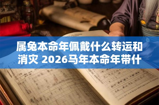 属兔本命年佩戴什么转运和消灾 2026马年本命年带什么开运吉祥物