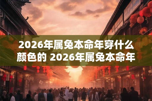 2026年属兔本命年穿什么颜色的 2026年属兔本命年佩戴什么 2026年属兔本命年穿什么颜色的 2026年属兔本命年佩戴什么