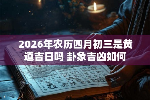 2026年农历四月初三是黄道吉日吗 卦象吉凶如何 2026年农历四月初三是黄道吉日吗 卦象吉凶如何