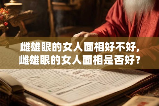 雌雄眼的女人面相好不好,雌雄眼的女人面相是否好？