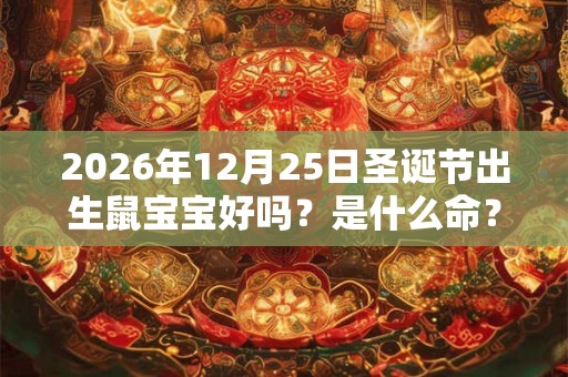 2026年12月25日圣诞节出生鼠宝宝好吗？是什么命？