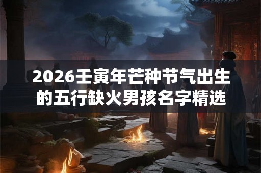 2026壬寅年芒种节气出生的五行缺火男孩名字精选