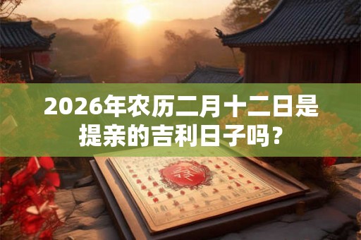 2026年农历二月十二日是提亲的吉利日子吗? 2026年农历二月十二日是提亲的吉利日子吗?