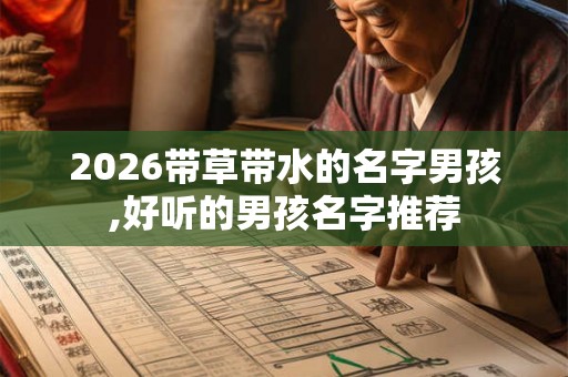 2026带草带水的名字男孩,好听的男孩名字推荐