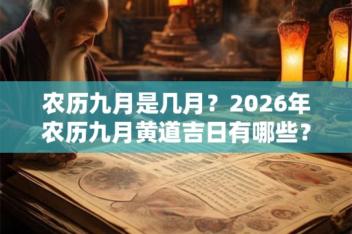 农历九月是几月？2026年农历九月黄道吉日有哪些？