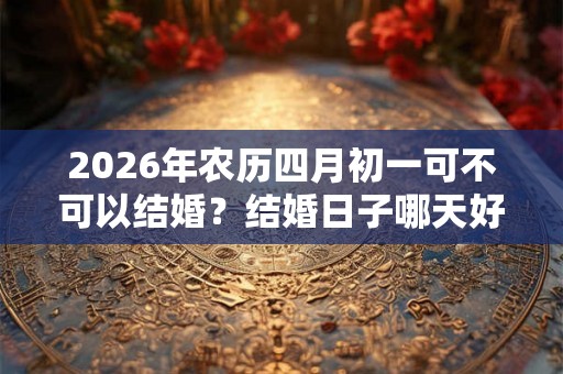 2026年农历四月初一可不可以结婚？结婚日子哪天好？
